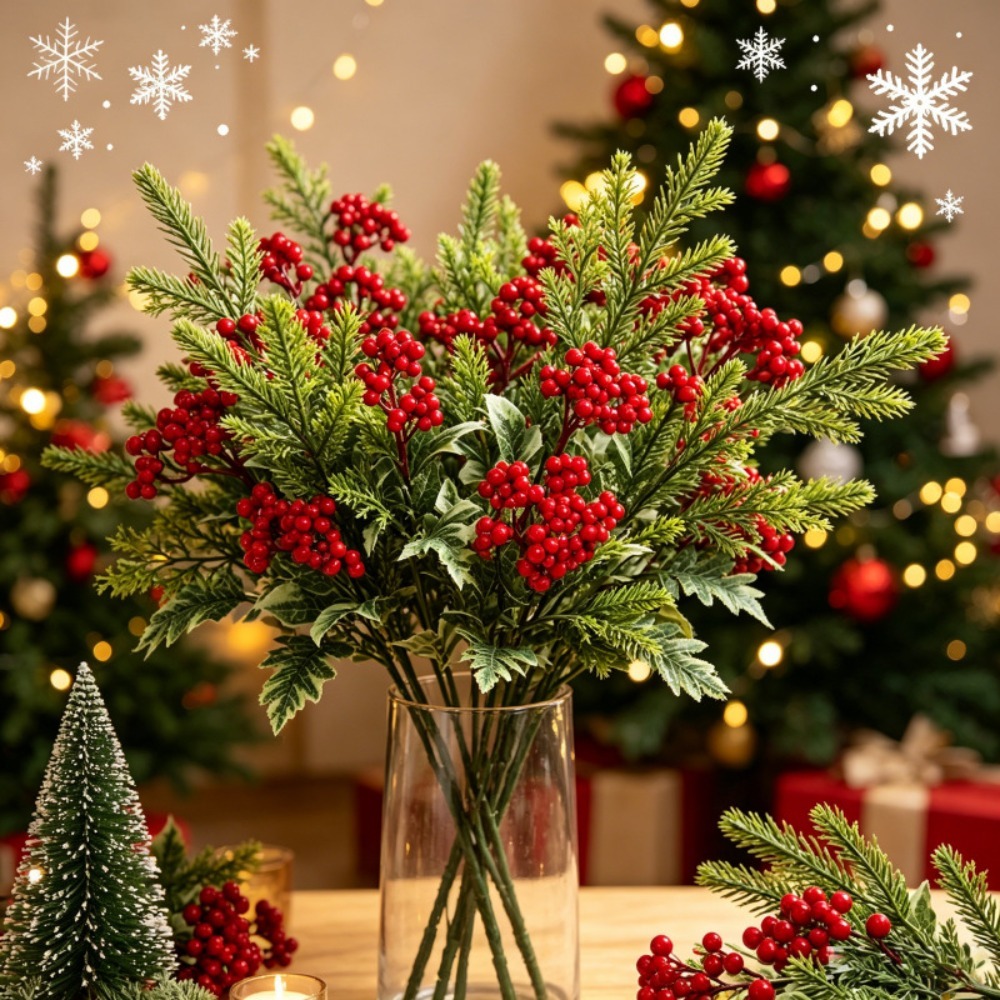 Christmas Tree Artificial - Artificial Christmas Greenery Plants, Faux Pine
