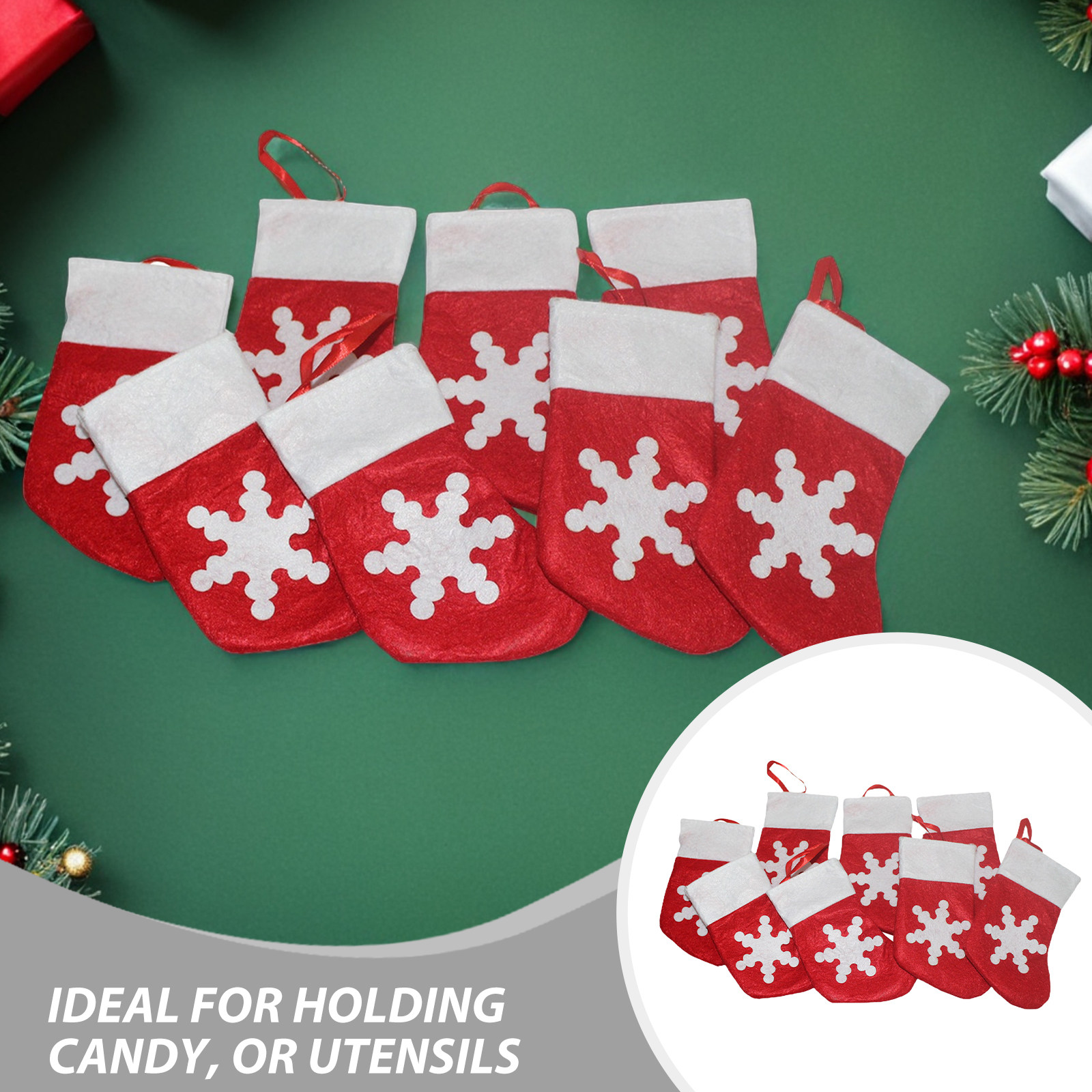 24Pcs Small Christmas Stocking - đánh giá và giá Christmas Stocking Hanging