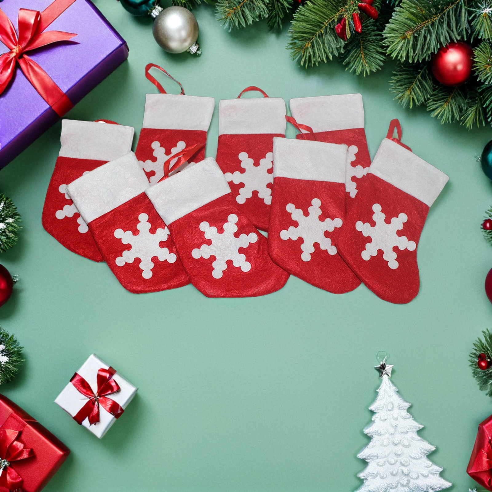 24Pcs Small Christmas Stocking - đánh giá và giá Christmas Stocking Hanging
