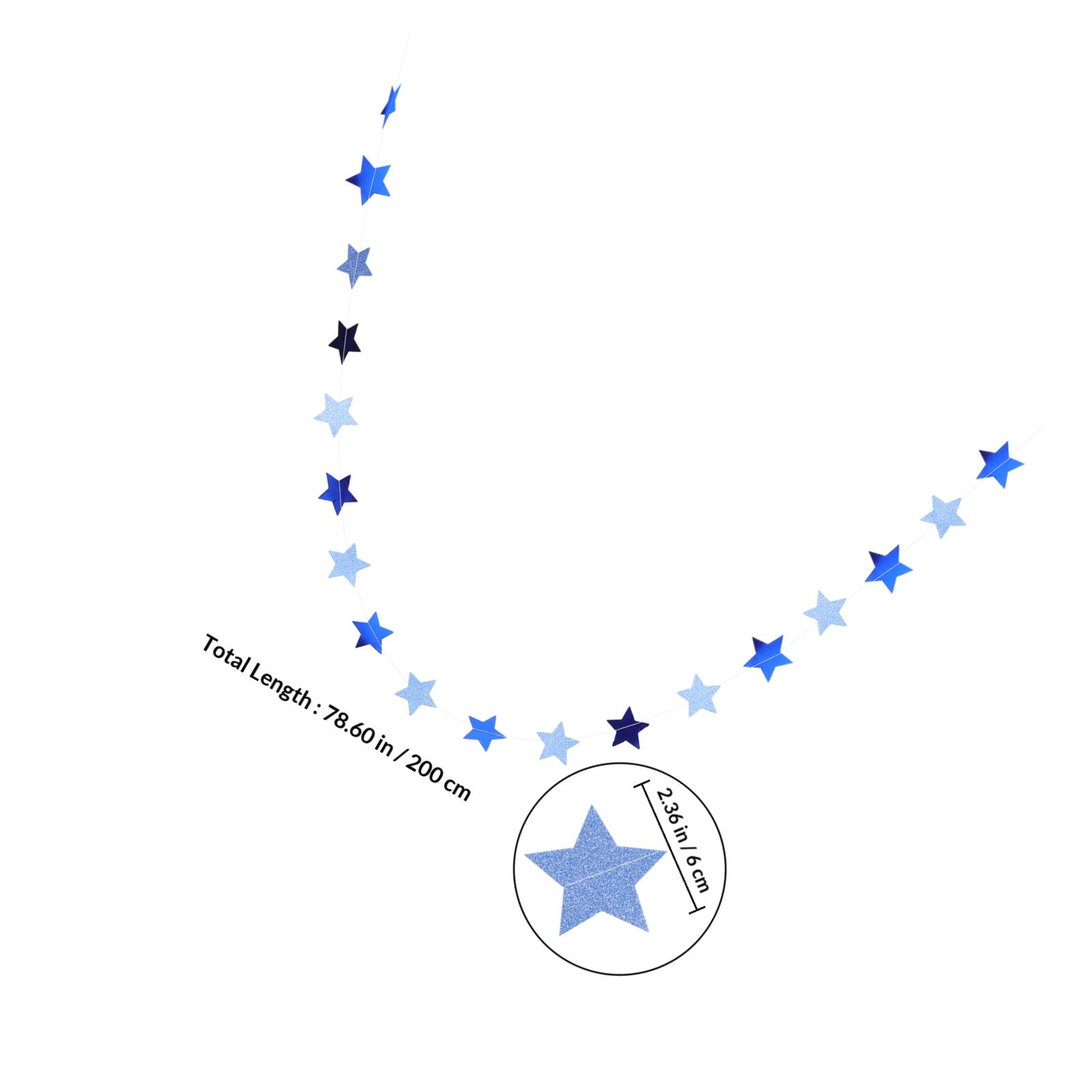 Silver Glitter Star Tinsel Gar - đánh giá và giá Tinsel Garland Decoration