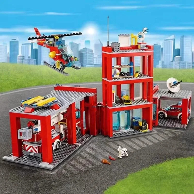 City Fire Station Helicopter T - đánh giá và giá Lego Set City