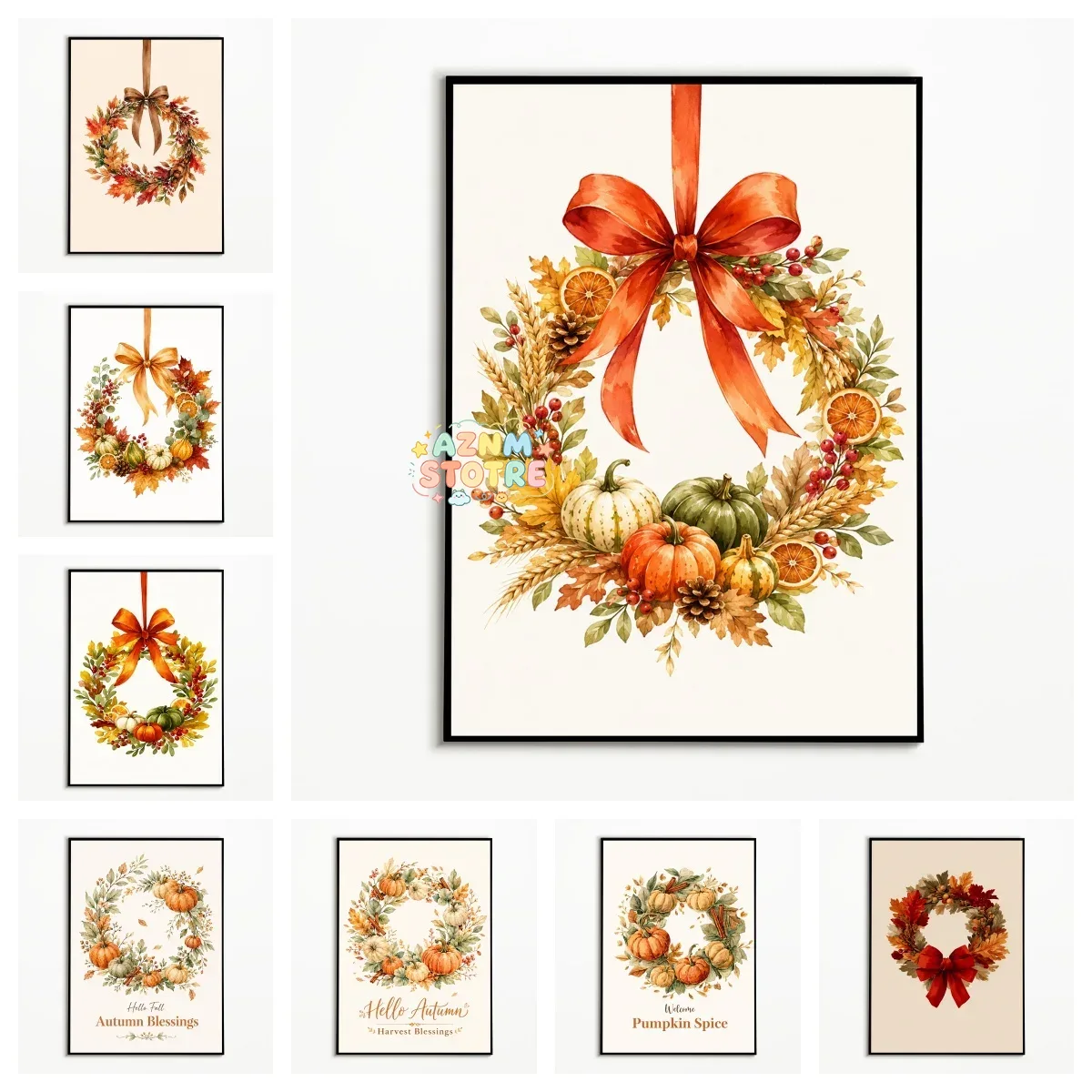 1PC Autumn Pumpkin‑Maple Wreat - đánh giá và giá Ribbon Bow Gift