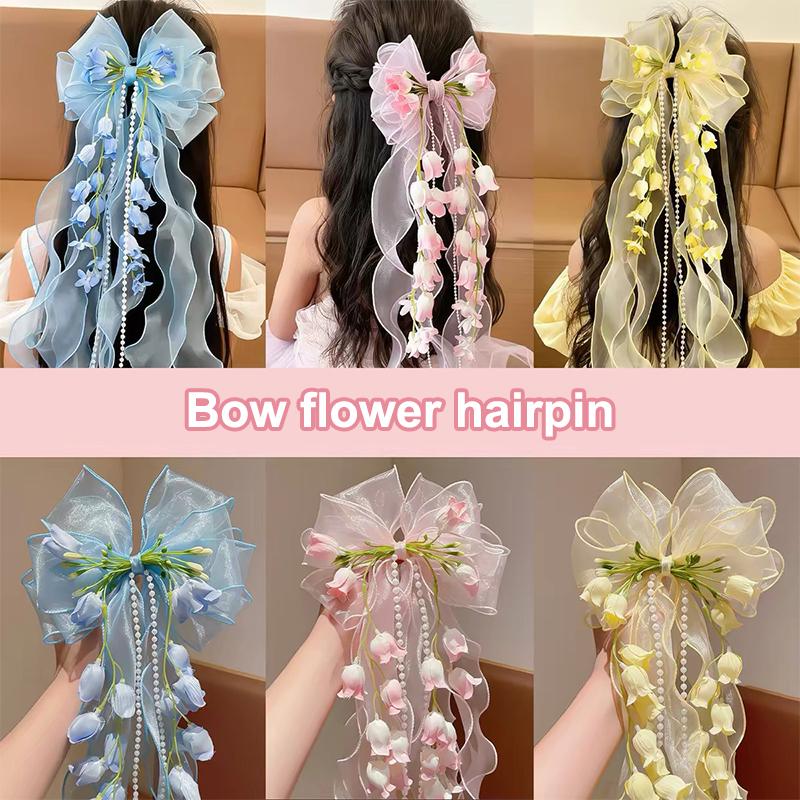 New【Sweet Girls Mesh Bow Ribbo - đánh giá và giá Ribbon Bow Gift