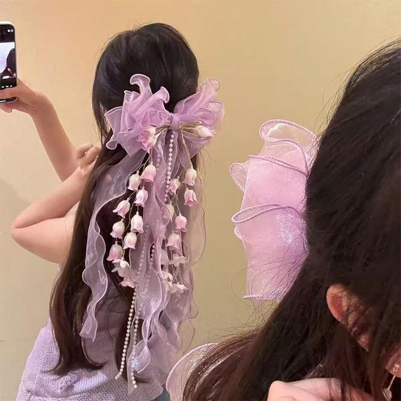 New【Sweet Girls Mesh Bow Ribbo - đánh giá và giá Ribbon Bow Gift