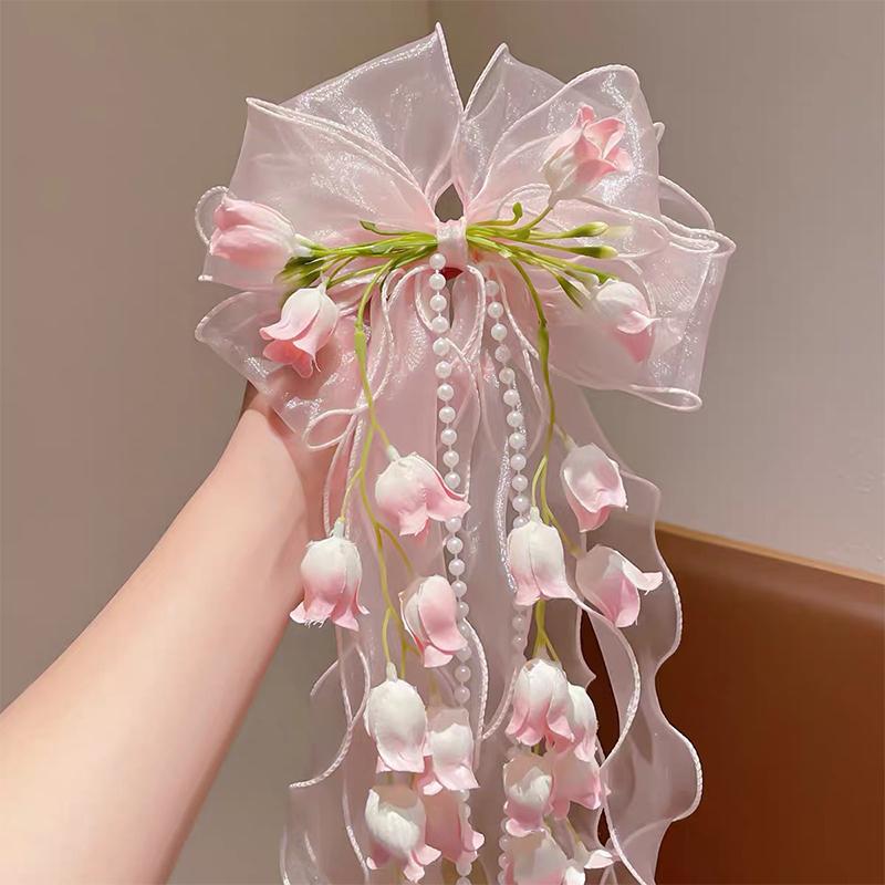 New【Sweet Girls Mesh Bow Ribbo - đánh giá và giá Ribbon Bow Gift