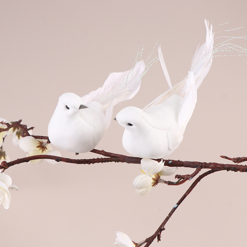 △ 1Pc Artificial Pigeon Birds  - đánh giá và giá Christmas Tree Artificial