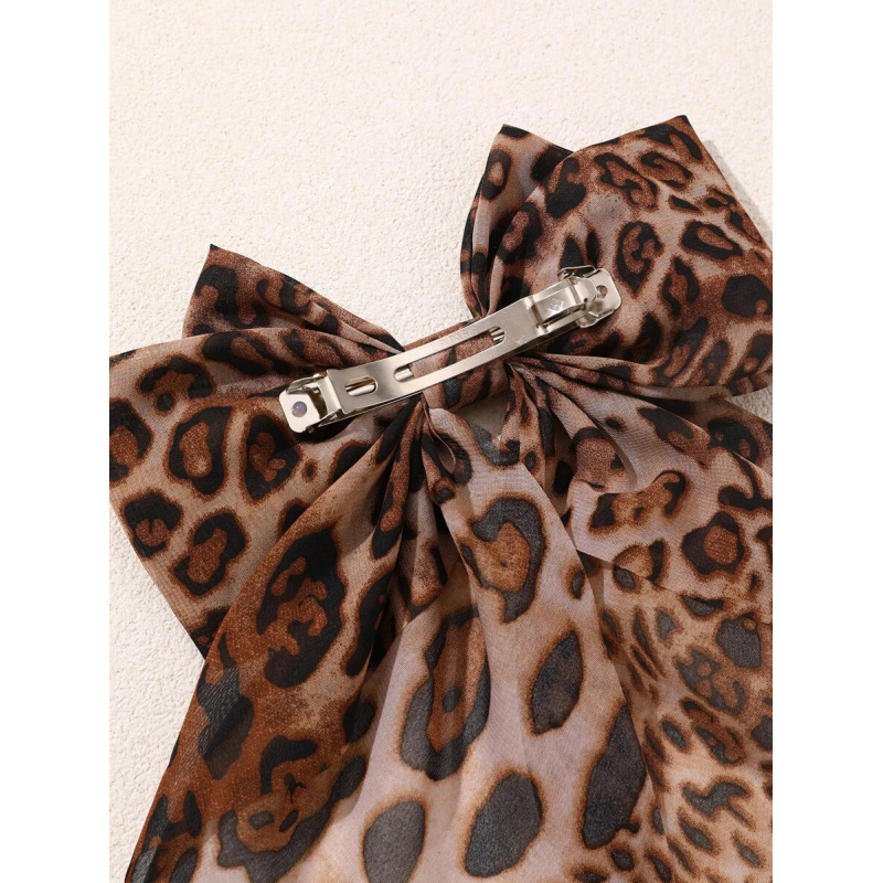 1pc Cute Leopard Print Bow Hai - đánh giá và giá Ribbon Bow Gift