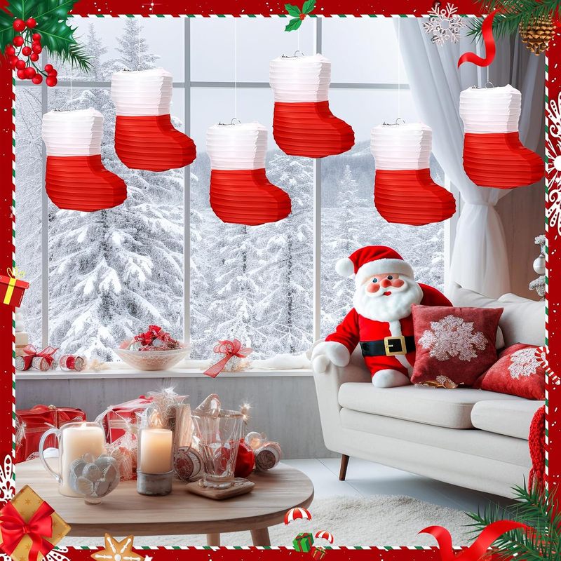 1 Pc Christmas Paper Lanterns  - đánh giá và giá Christmas Stocking Hanging