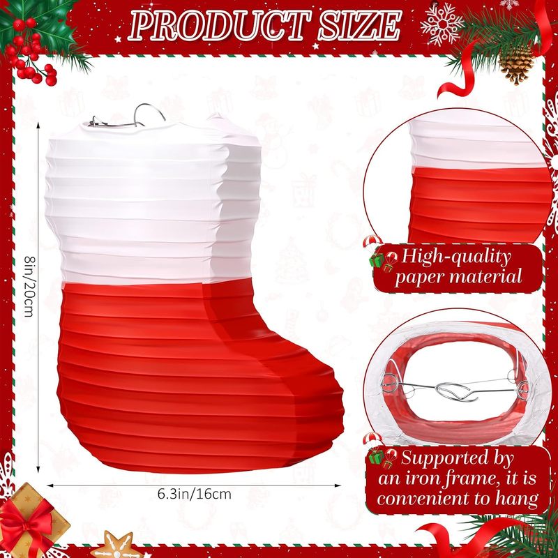 1 Pc Christmas Paper Lanterns  - đánh giá và giá Christmas Stocking Hanging