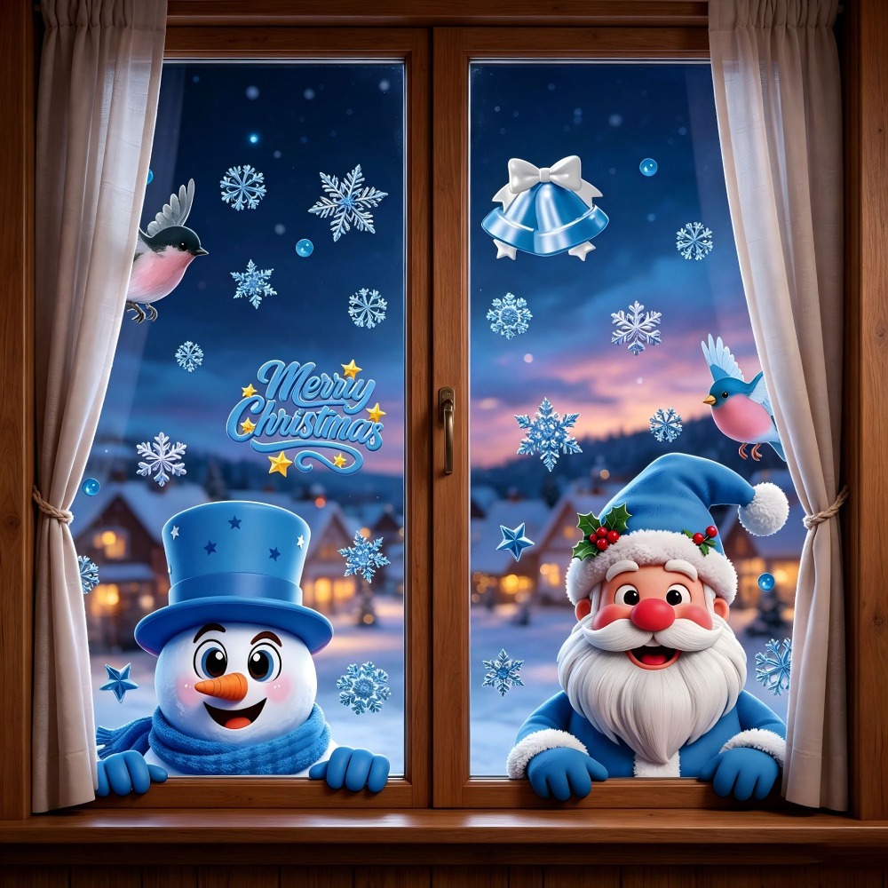 Christmas Window Stickers Wint - đánh giá và giá Snowflake Window Decal