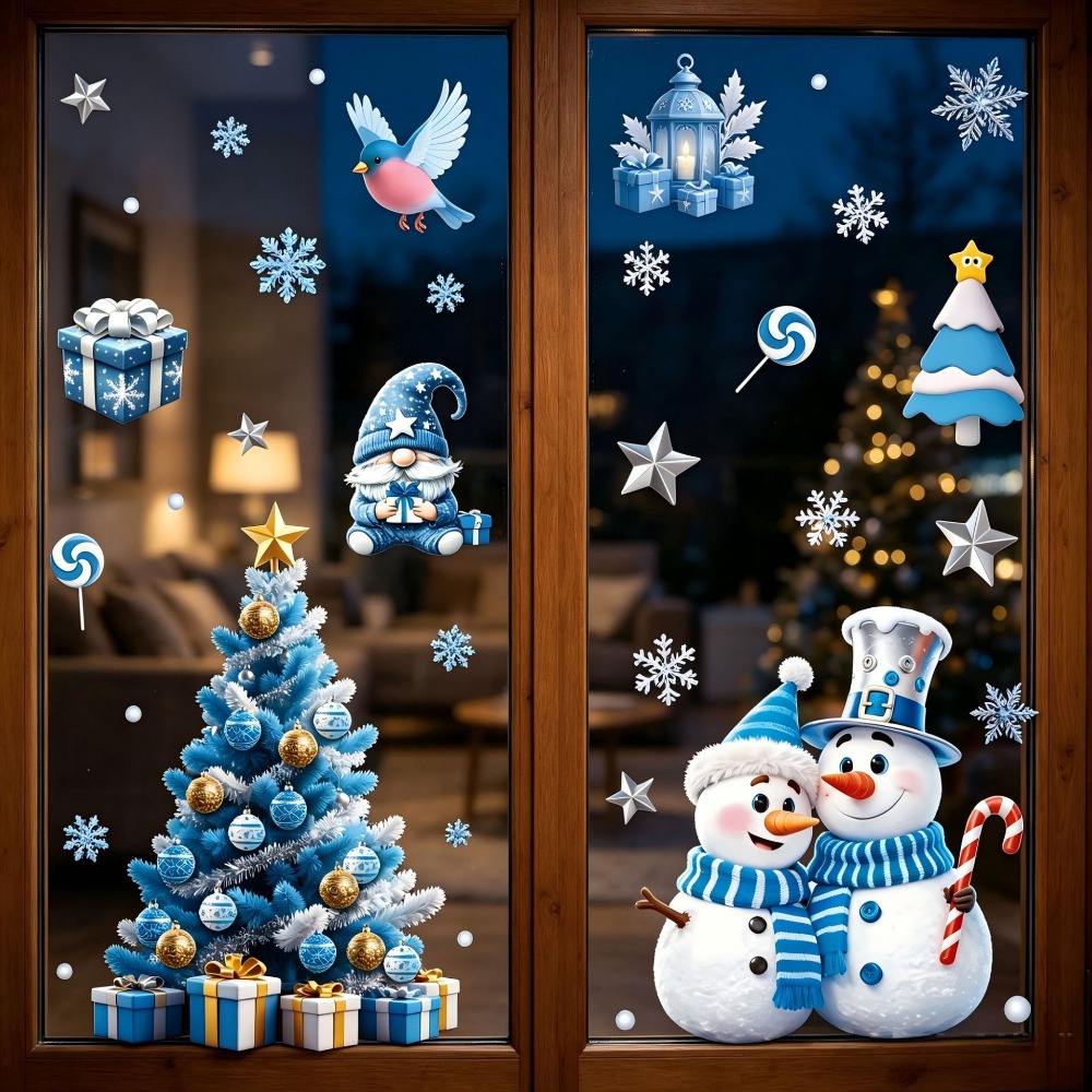 Christmas Window Stickers Wint - đánh giá và giá Snowflake Window Decal