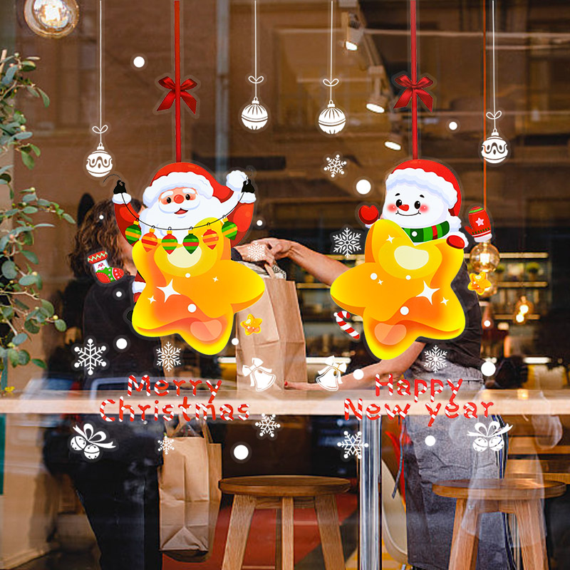 Christmas Santa Claus Window S - đánh giá và giá Snowflake Window Decal