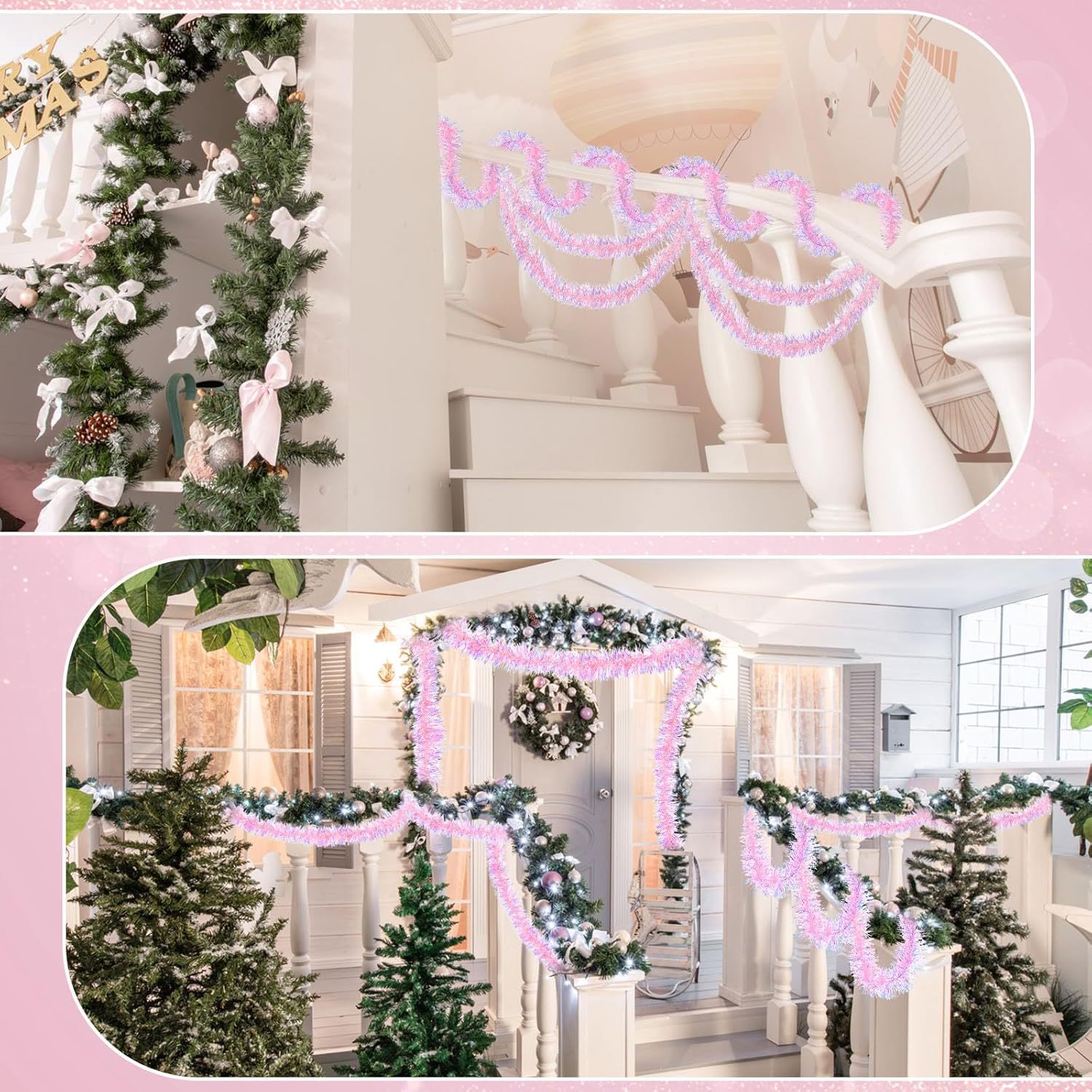 Metallic Tinsel Garland Rainbo - đánh giá và giá Tinsel Garland Decoration