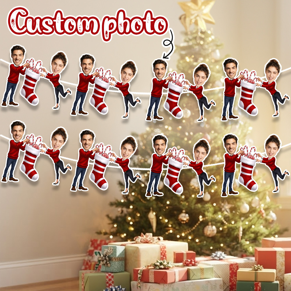 8/16/24PC Custom Photo Christm - đánh giá và giá Christmas Stocking Hanging