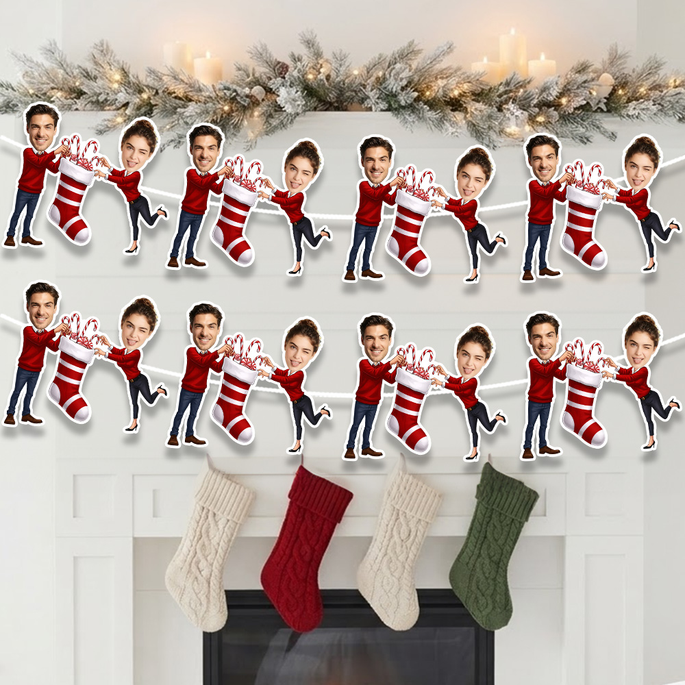 8/16/24PC Custom Photo Christm - đánh giá và giá Christmas Stocking Hanging