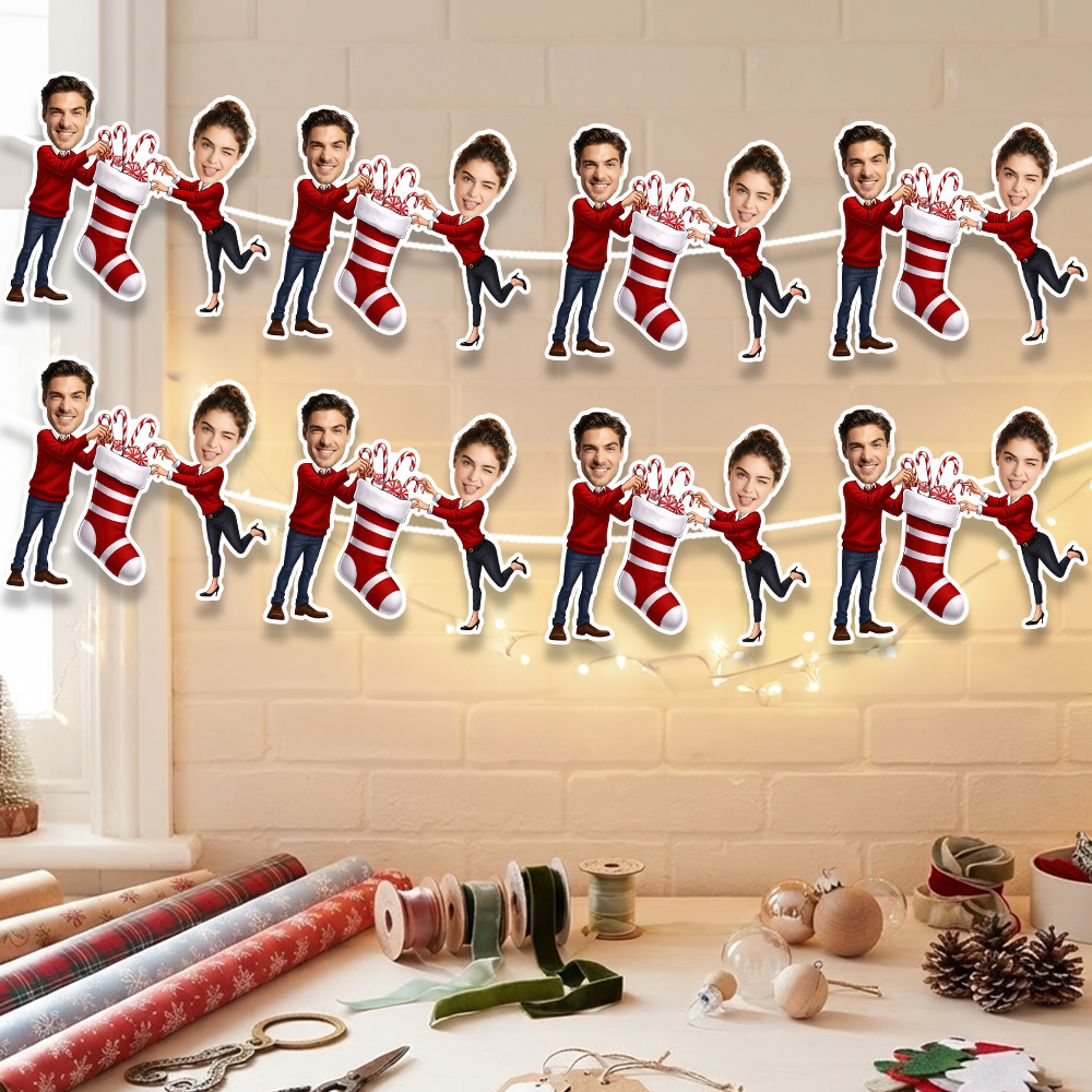 8/16/24PC Custom Photo Christm - đánh giá và giá Christmas Stocking Hanging