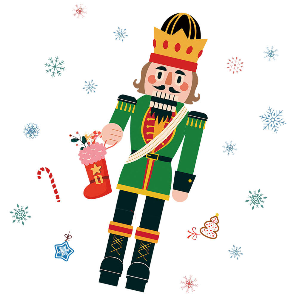 Christmas Nutcracker Snowflake - đánh giá và giá Snowflake Window Decal